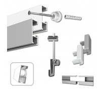 Galerieschienen Set 3m mit Gleiter inkl. Zubehör